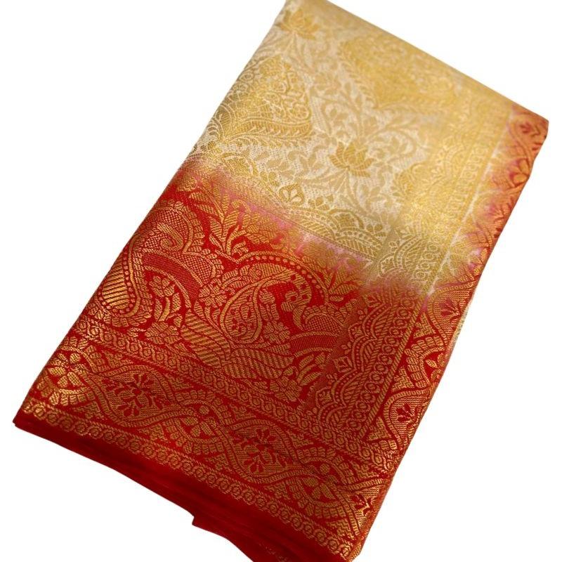 Kanjeevaram Brocade Art Silk Sari