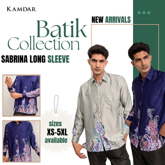 Sabrina Long Sleeve Satin Batik Shirt