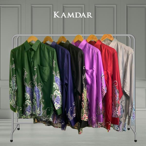 Sabrina Long Sleeve Satin Batik Shirt