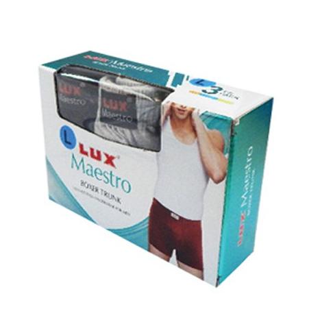 Lux Maestro Men Cotton Boxer Trunk 3 Pcs/Pack
