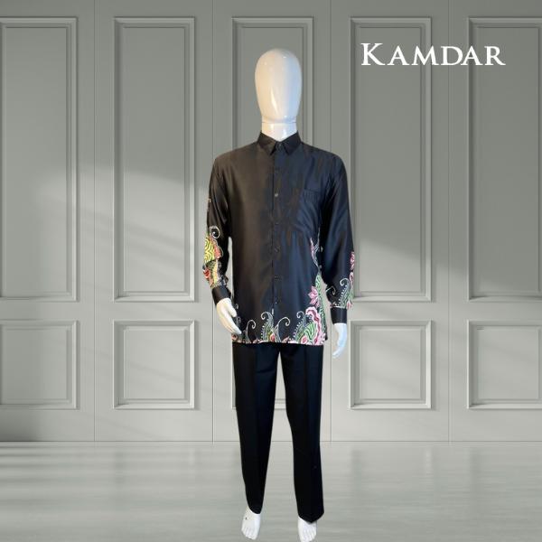 Sabrina Long Sleeve Satin Batik Shirt