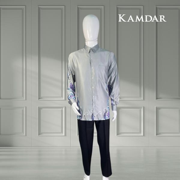 Sabrina Long Sleeve Satin Batik Shirt