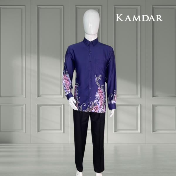 Sabrina Long Sleeve Satin Batik Shirt