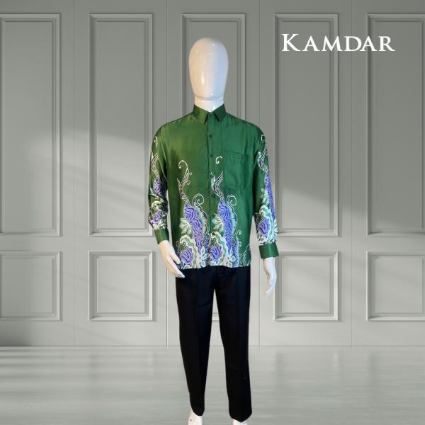Sabrina Long Sleeve Satin Batik Shirt
