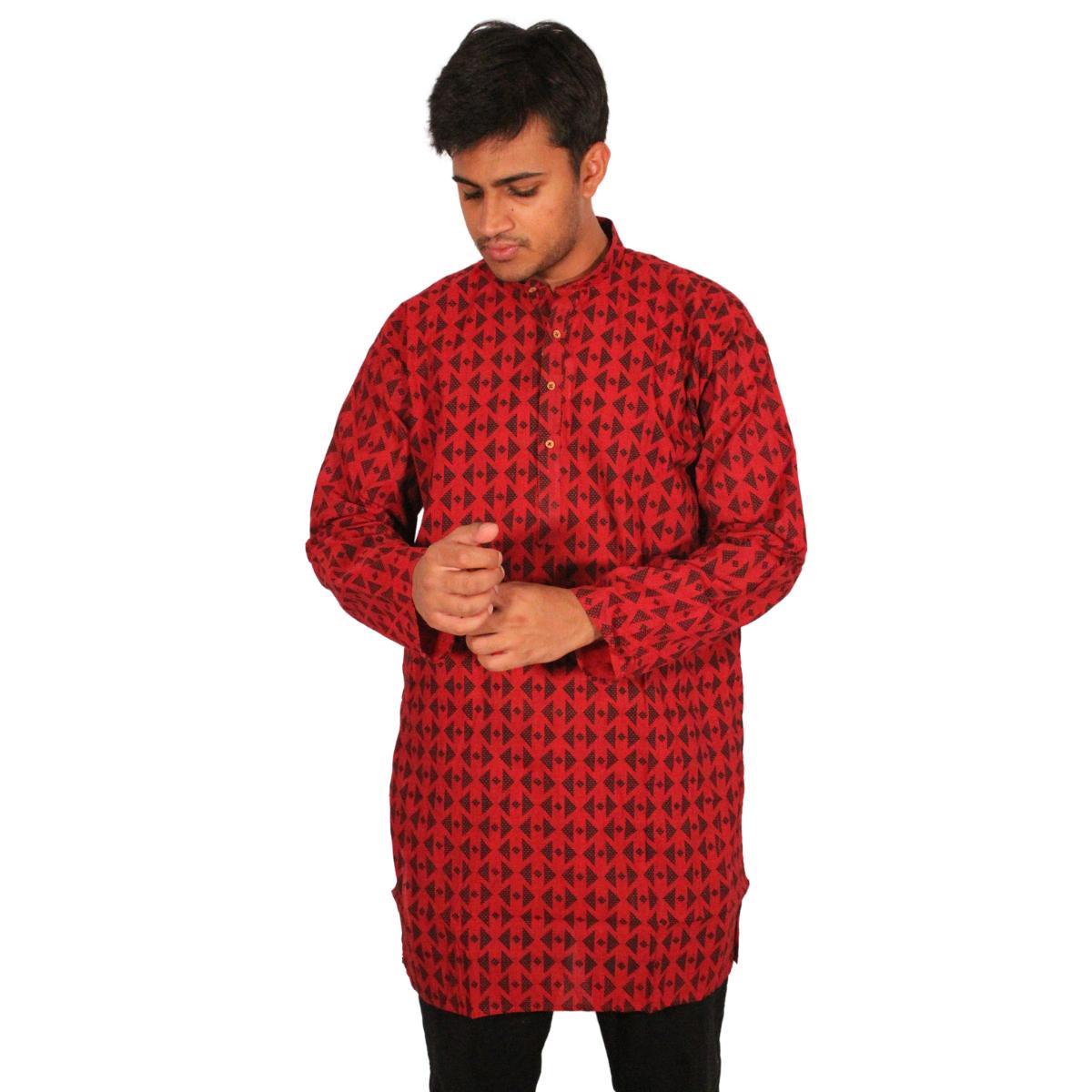 Triangle Print Men's Kurta