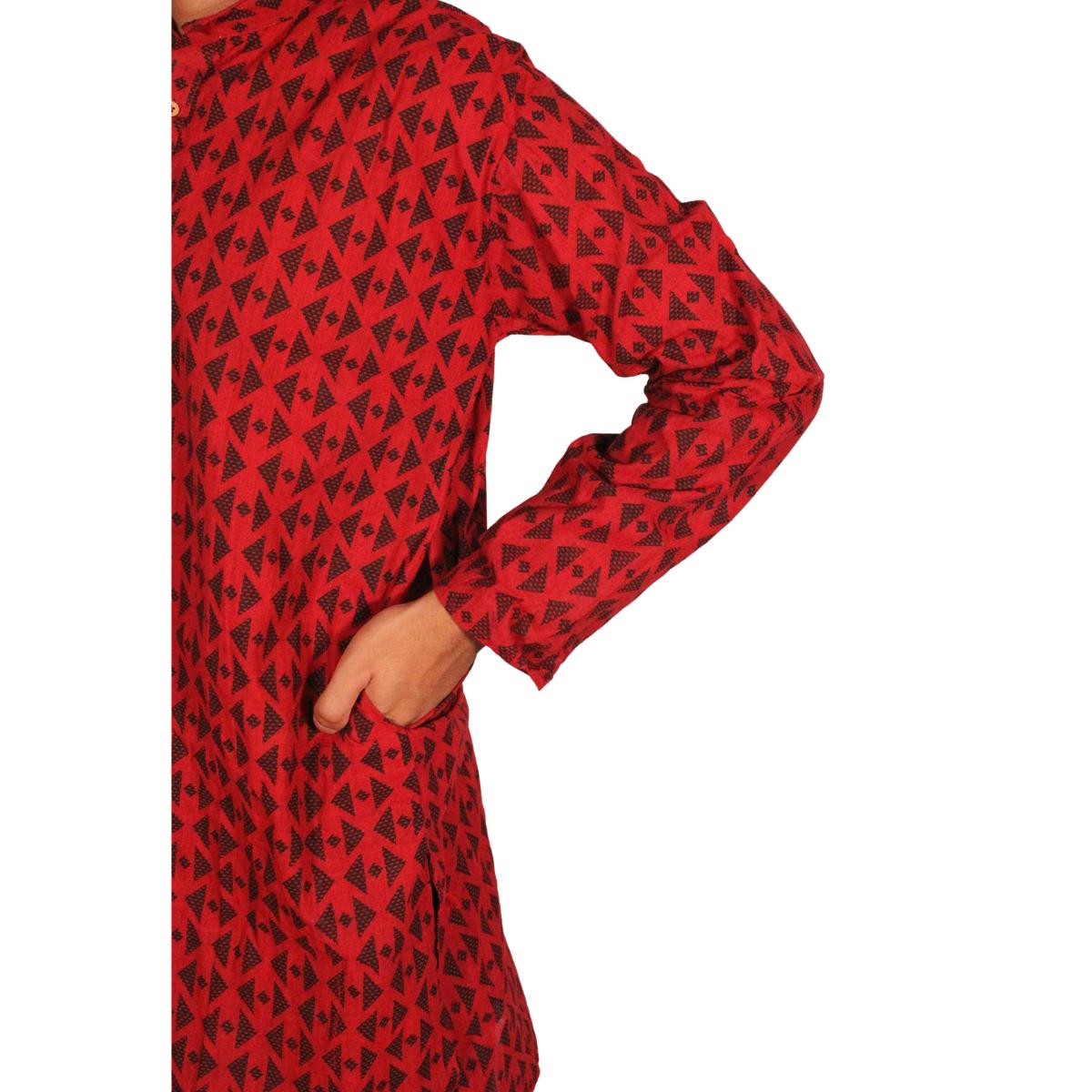 Triangle Print Men's Kurta