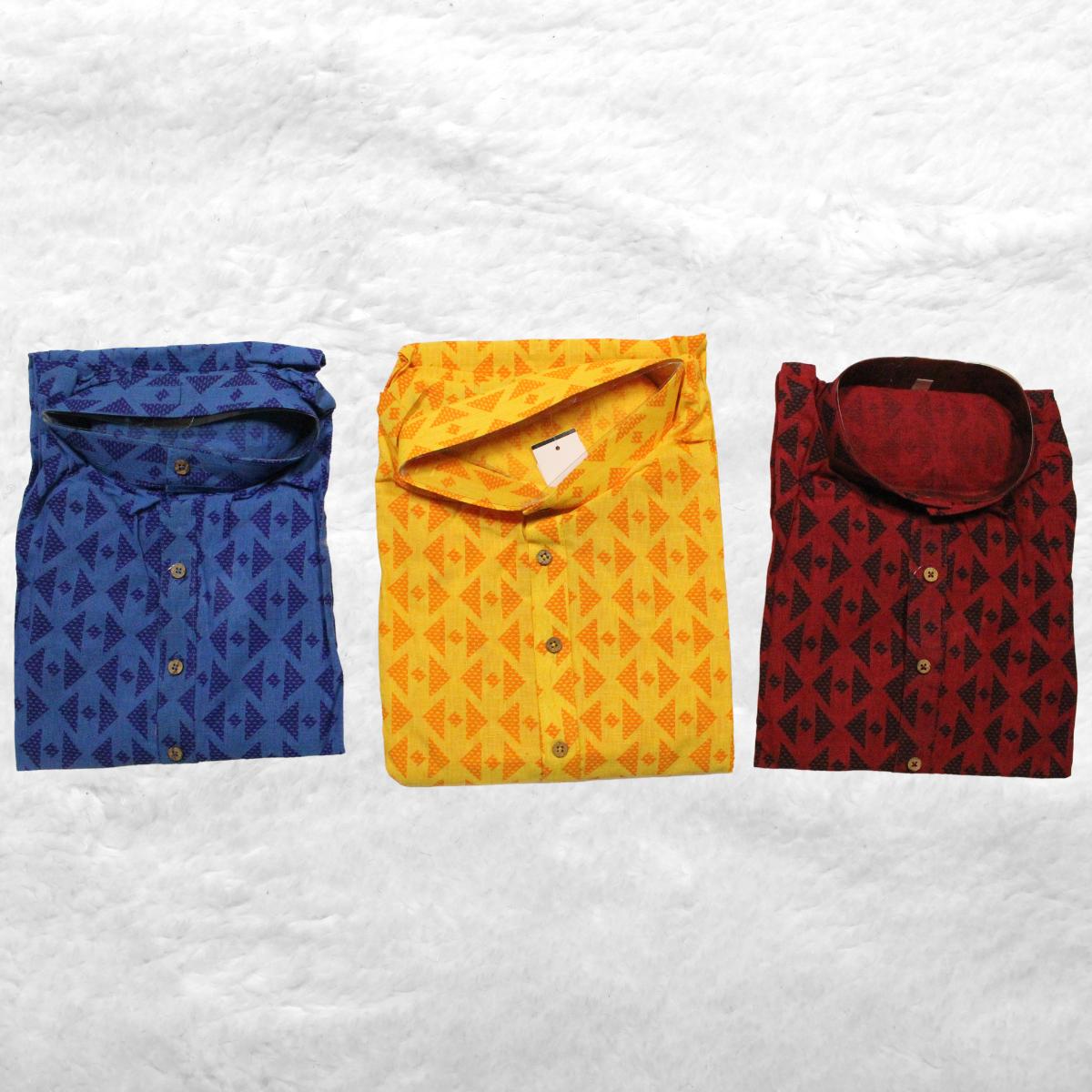 Triangle Print Men's Kurta