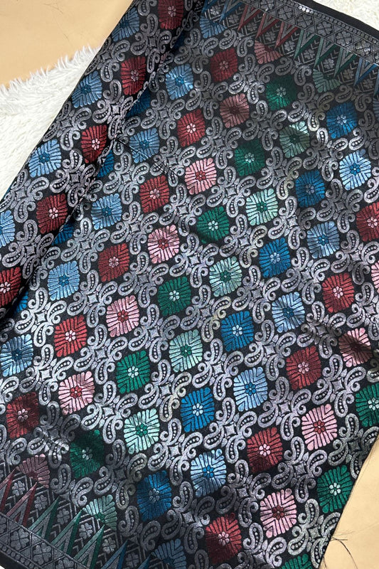 Teratai Perak Metallic Songket 44"