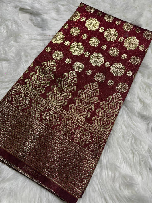 Cyberpunk Gold Metallic Songket 44"