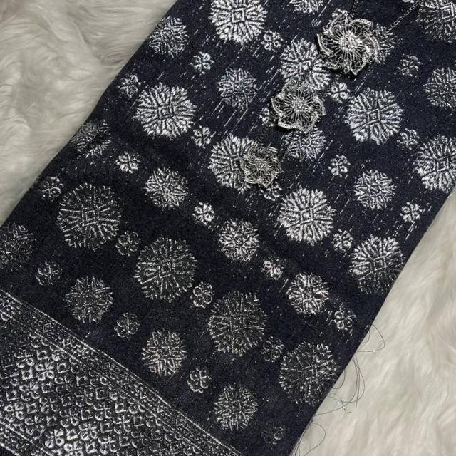 Cyberpunk Silver Metallic Songket 44"