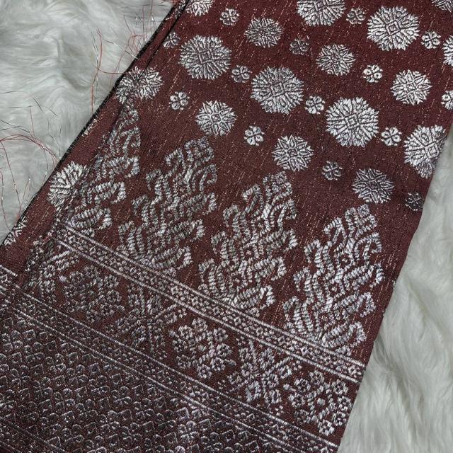 Cyberpunk Silver Metallic Songket 44"