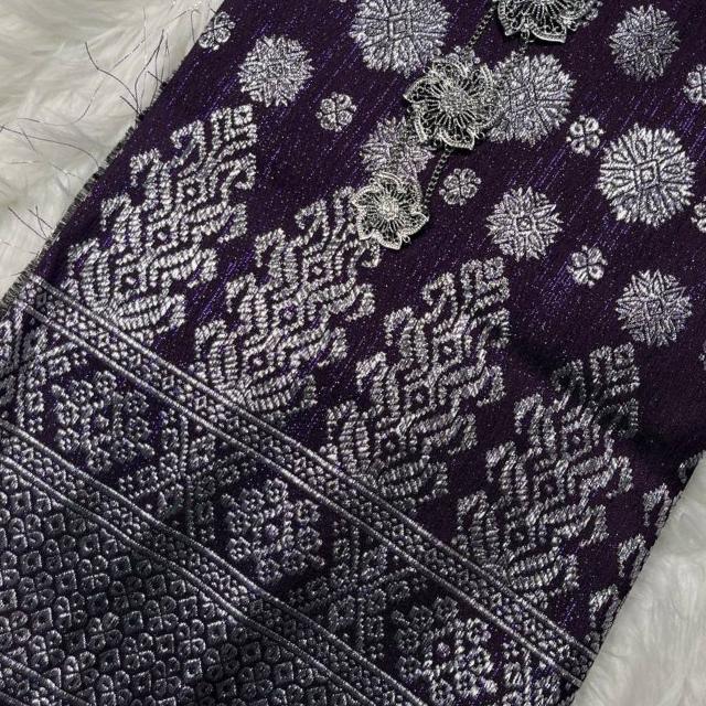 Cyberpunk Silver Metallic Songket 44"