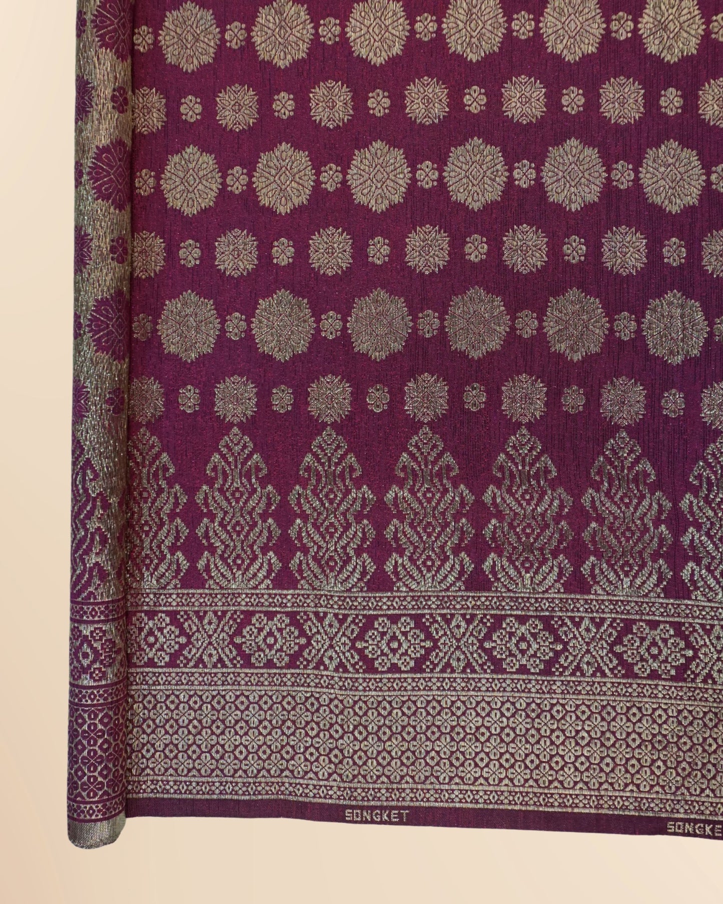 Cyberpunk Gold Metallic Songket 44"