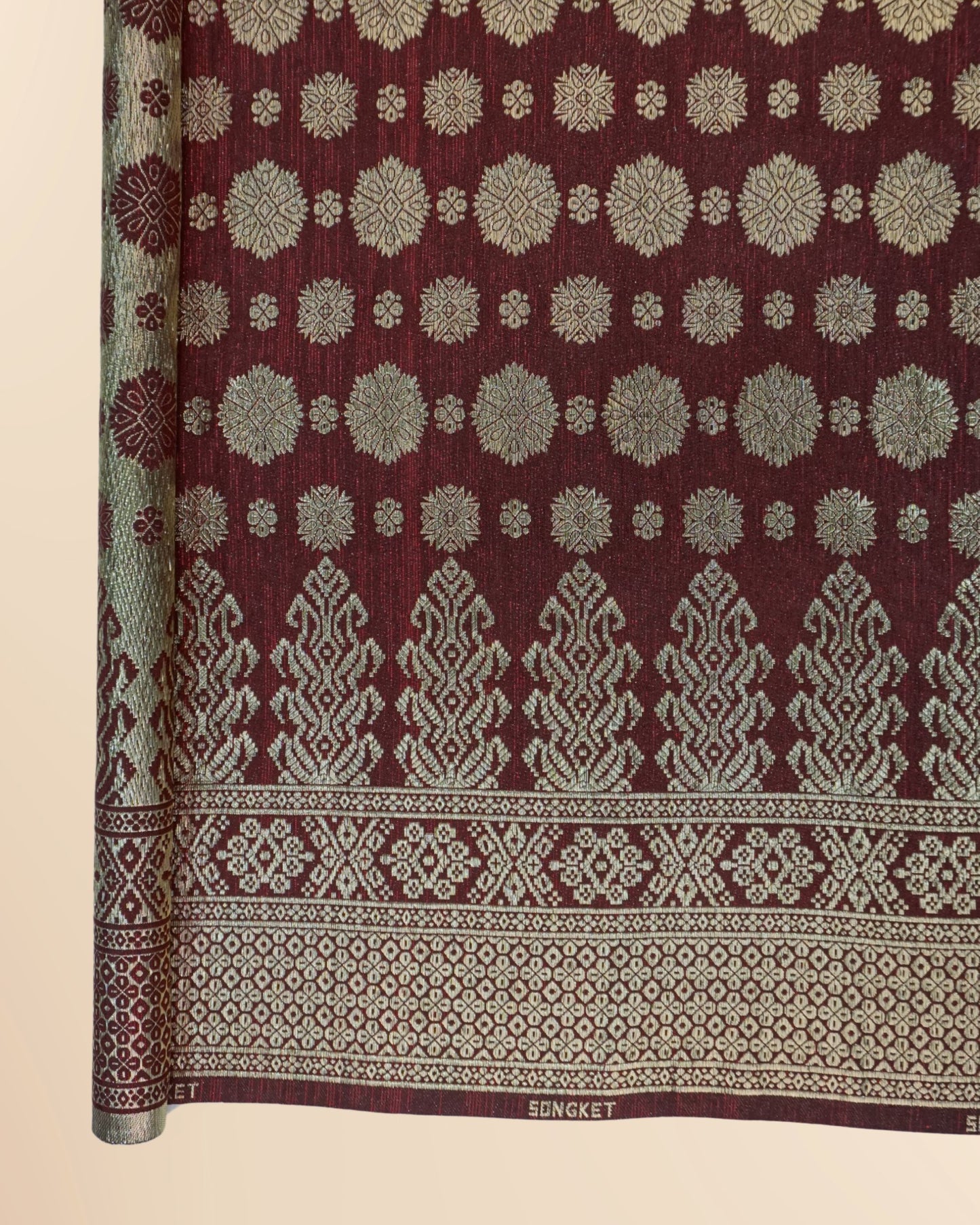 Cyberpunk Gold Metallic Songket 44"