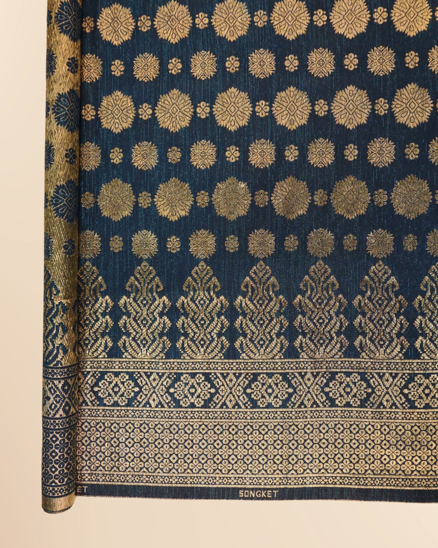 Cyberpunk Gold Metallic Songket 44"