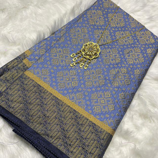 Berlian Emas Metallic Songket 44"