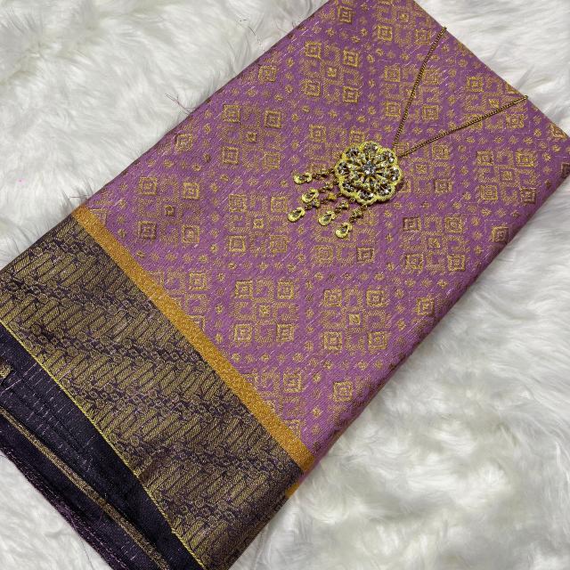 Berlian Emas Metallic Songket 44"