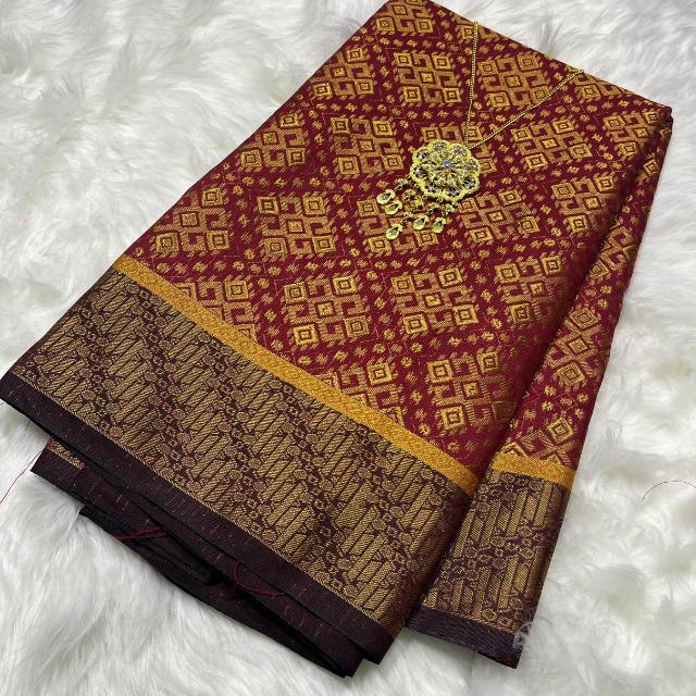 Berlian Emas Metallic Songket 44"
