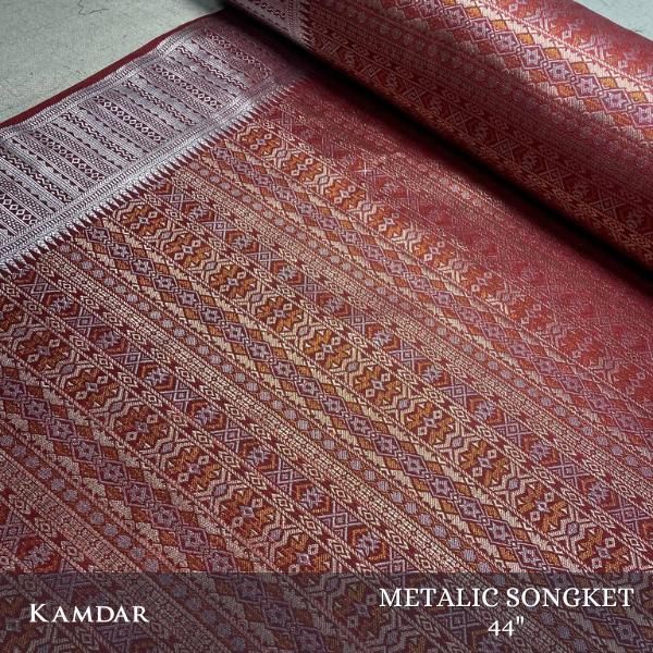 Multicolour Metallic Songket 44'"