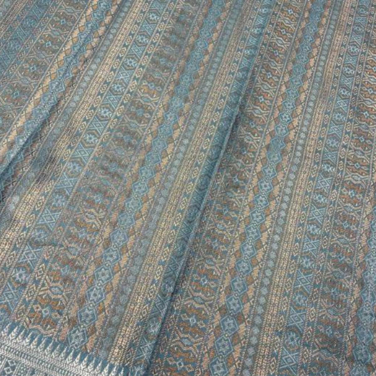 Multicolour Metallic Songket 44'"