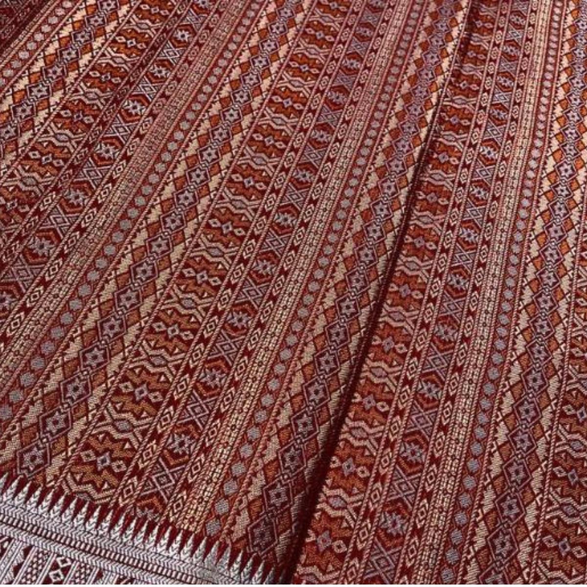 Multicolour Metallic Songket 44'"