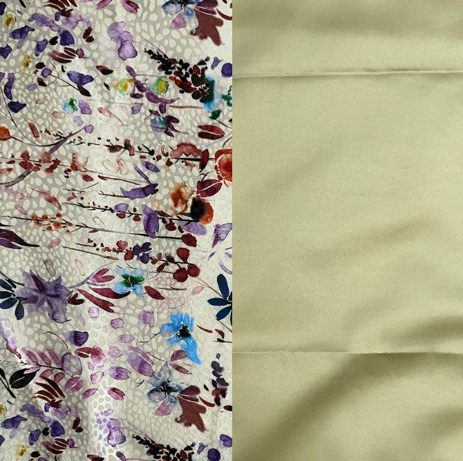 Leilani Italian Digital Jacquard & Justin Plain Satin Combo Set