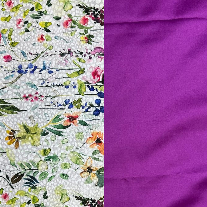 Leilani Italian Digital Jacquard & Justin Plain Satin Combo Set