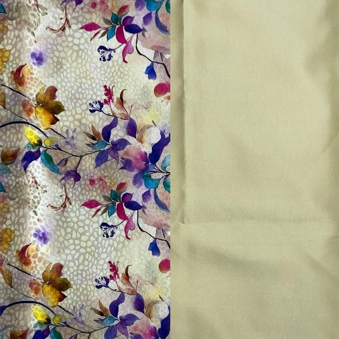 Willow Italian Digital Jacquard & Justin Plain Satin Combo Set