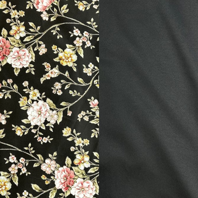 Selene Italian Digital Jacquard & Justin Plain Satin Combo Set