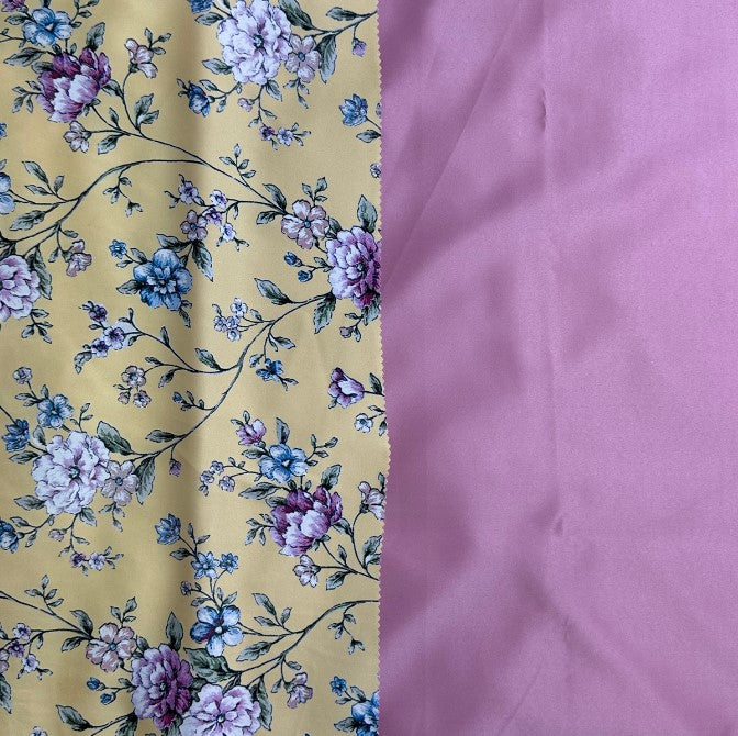 Selene Italian Digital Jacquard & Justin Plain Satin Combo Set