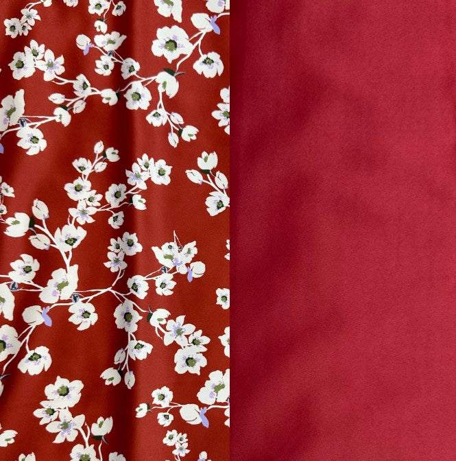 Olivia Italian Digital Jacquard & Justin Plain Satin Combo Set