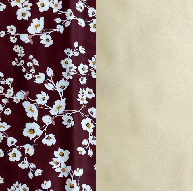 Olivia Italian Digital Jacquard & Justin Plain Satin Combo Set