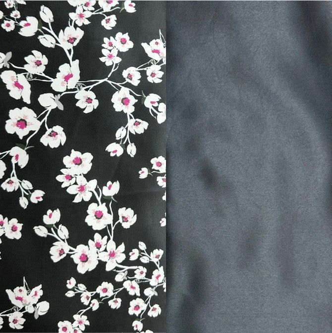 Olivia Italian Digital Jacquard & Justin Plain Satin Combo Set