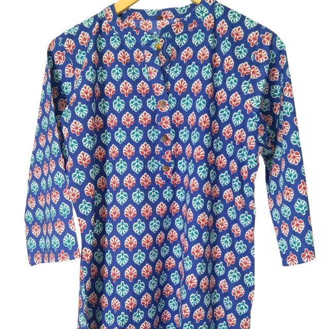 Utsav Cotton Abstract Kurti Top
