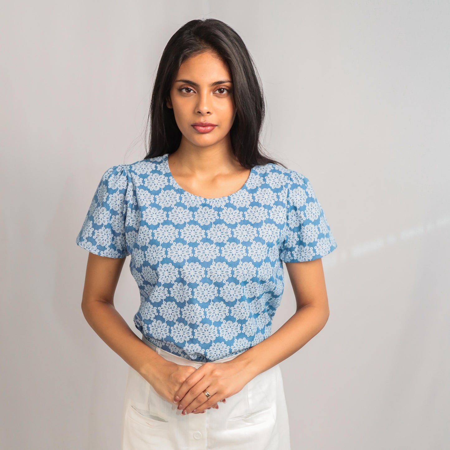 Women Blouse in Blue