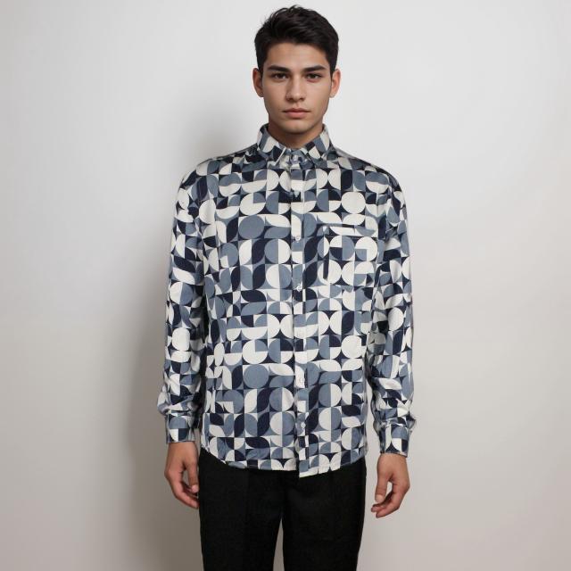 Men Long Sleeve Printed Shirt