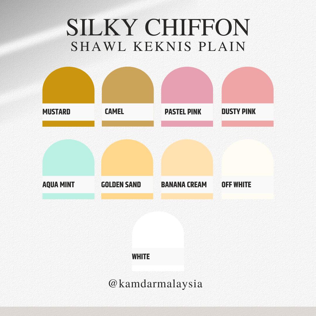 Keknis Chiffon 2 Meter Plain Shawl
