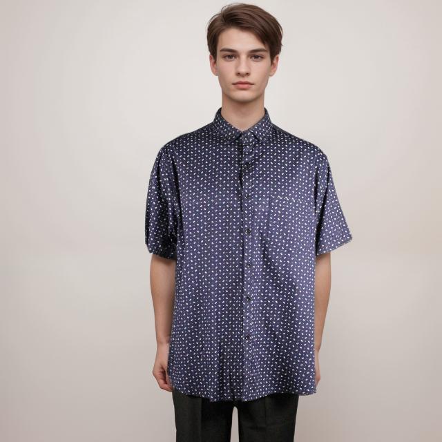 Men Short Sleeve Printed Shirt