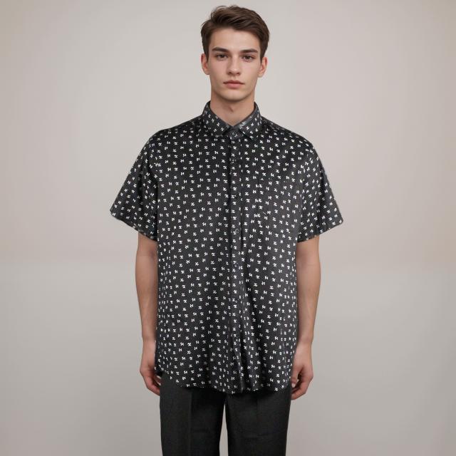 Men Short Sleeve Printed Shirt