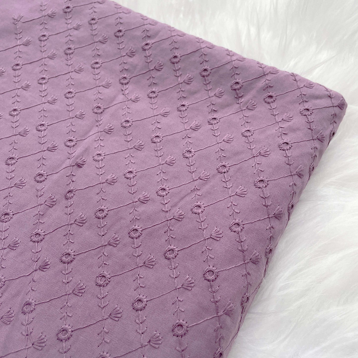 Polka Dot Pure Cotton Embroidery 44''