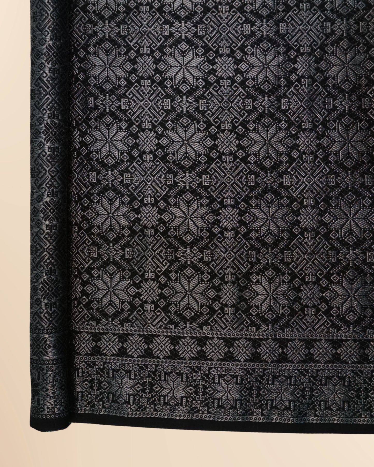 Metallic Silver Songket 44"