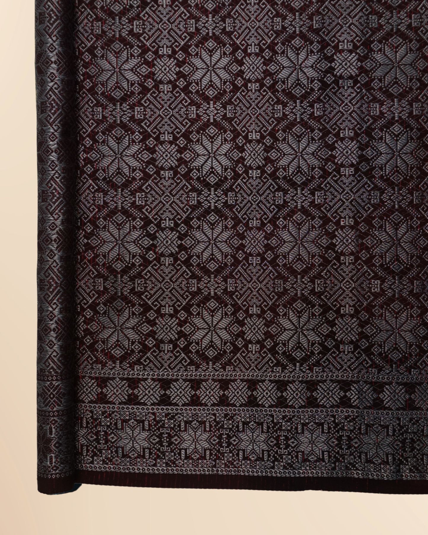 Metallic Silver Songket 44"