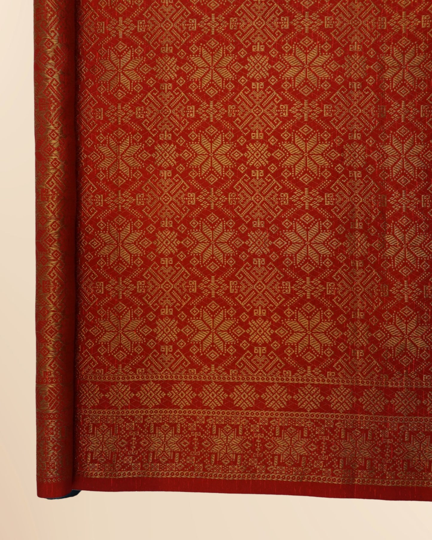 Metallic Silver Songket 44"