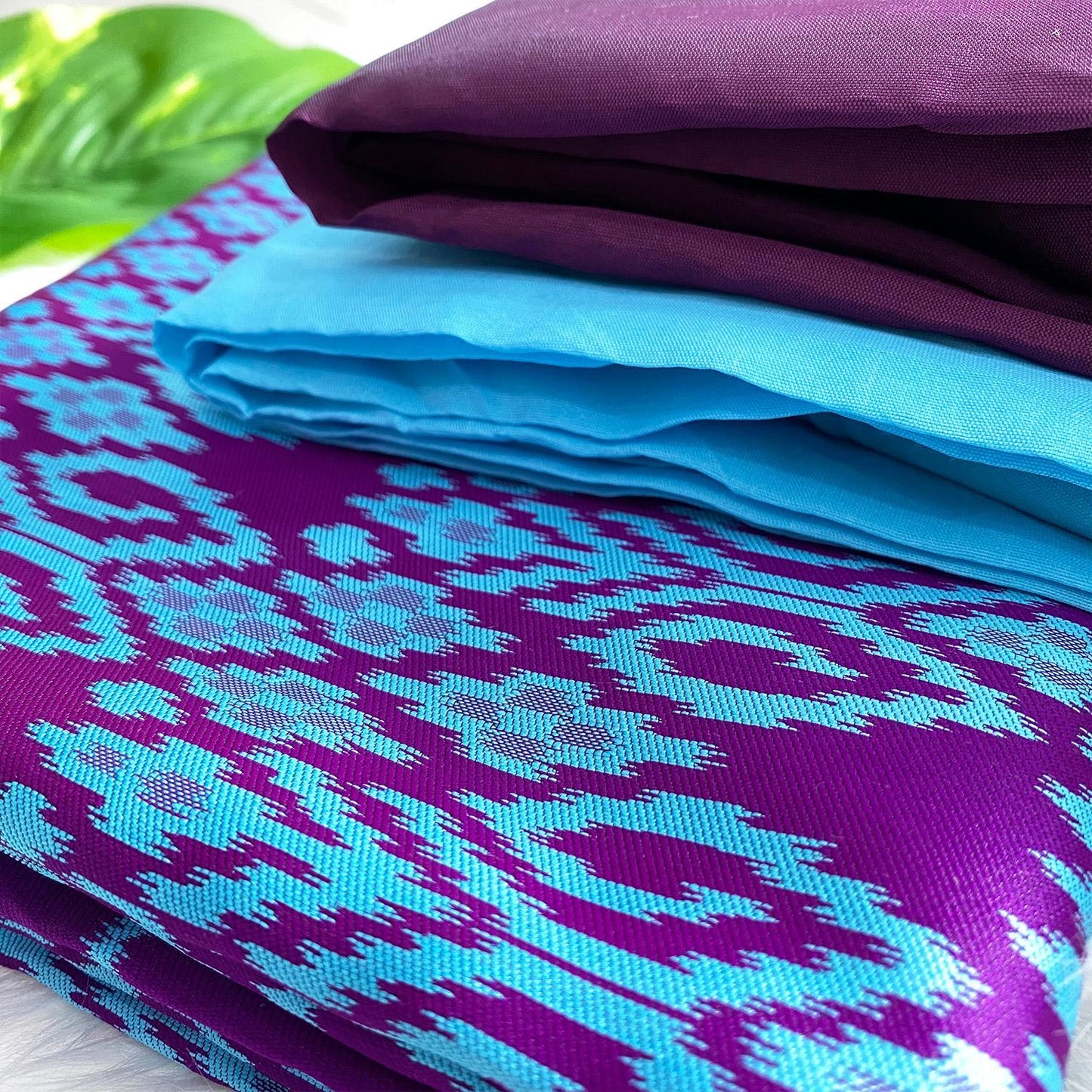 Plain Taffeta with Matching Parrish Jacquard Combo Set