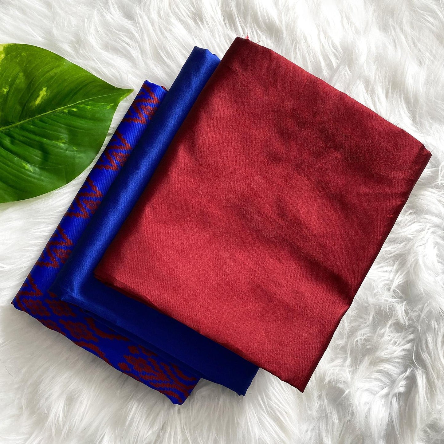 Plain Taffeta with Matching Parrish Jacquard Combo Set