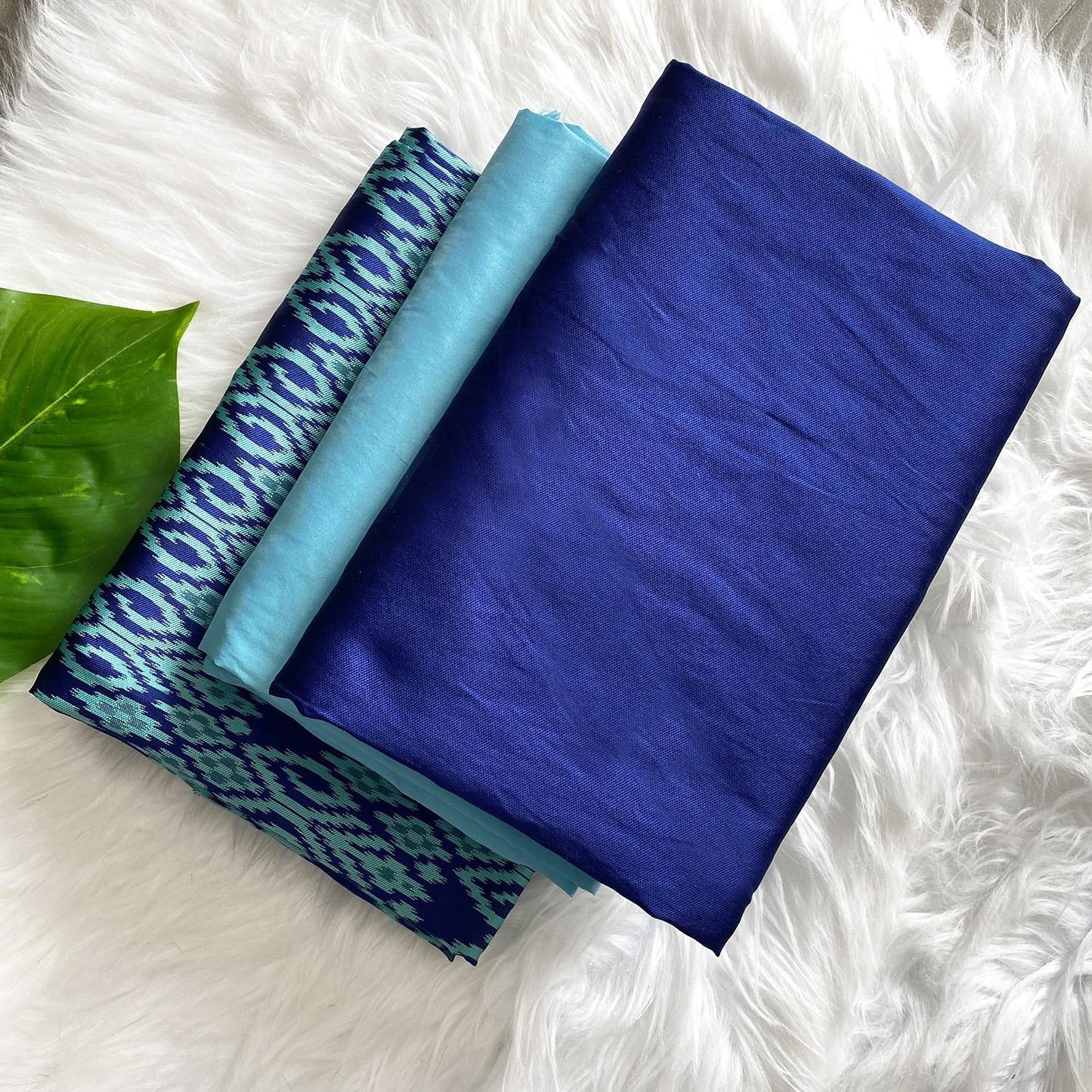 Plain Taffeta with Matching Parrish Jacquard Combo Set