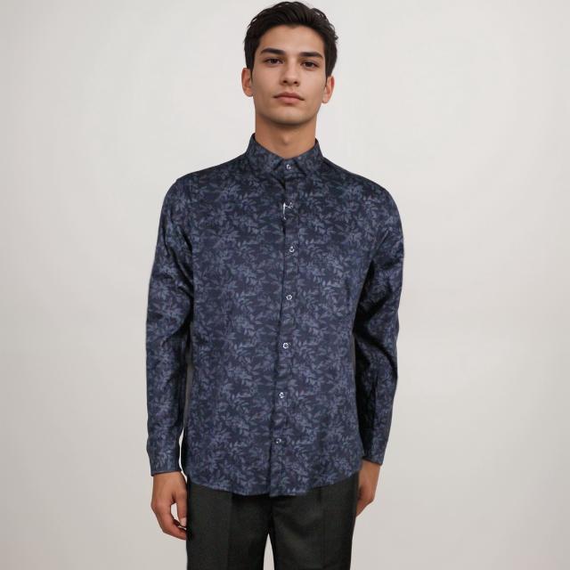 Men Long Sleeve Printed Shirt