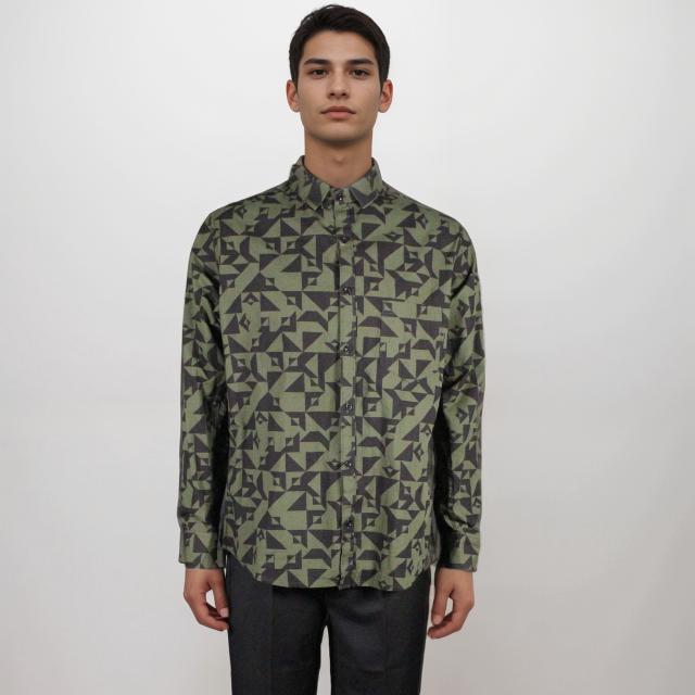 Men Long Sleeve Printed Shirt