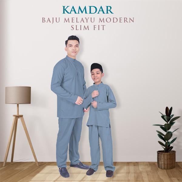 Mikail Baju Melayu Modern Slim Fit Sedondon Kain Toyobo Cotton (FREE SAMPIN) Baju Melayu Raya untuk Ayah & Anak 2025