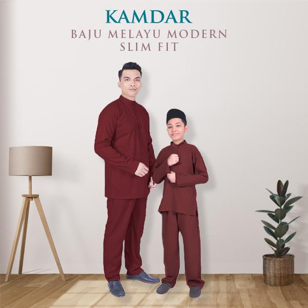 Mikail Baju Melayu Modern Slim Fit Sedondon Kain Toyobo Cotton (FREE SAMPIN) Baju Melayu Raya untuk Ayah & Anak 2025